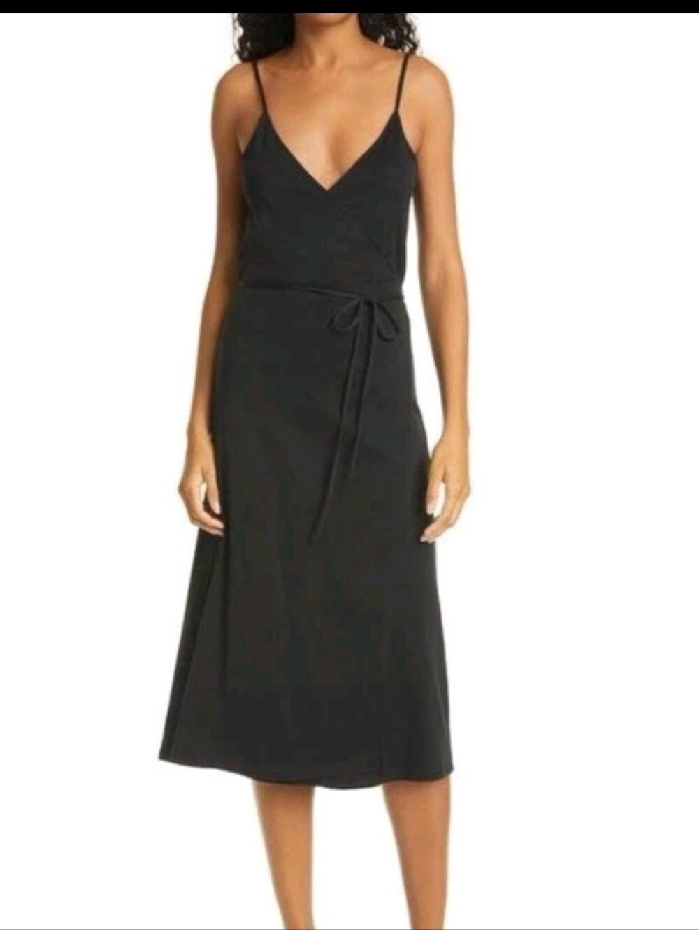 Frame Black Wrap Strap Dress